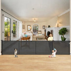 Reinforced 42" Extra Tall Retractable Dog Gate, 200" Extra Wide Baby Gate with Support Rods-Prevent Crawling Through, Outdoor/Indoor Baby Fence/Barrier/Blocker for Home, 16ft Retractable Garage Gate by Babyproofingoutletcovers