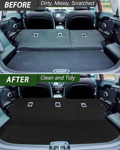 for Kia Soul 2014-2019 Trunk Mat Back Seat Cover Cargo Mat Cargo Liner Protector with Backrest Mat Dog Liner TPE All Weather - Image 2