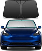 Windshield Sun Shade for 2017-2026 Tesla Model Y/Model 3, 4-Layer 240T Foldable UV Block Car Accessory to Cool Interior by Unknown