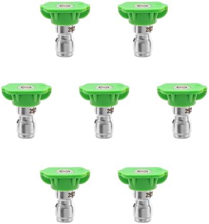 Pressure Washer Tips, 25 Degree Green Nozzle for Clean Cars, 7 Pack by TasuoX