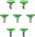 Pressure Washer Tips, 25 Degree Green Nozzle for Clean Cars, 7 Pack by TasuoX