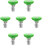 Pressure Washer Tips, 25 Degree Green Nozzle for Clean Cars, 7 Pack by TasuoX