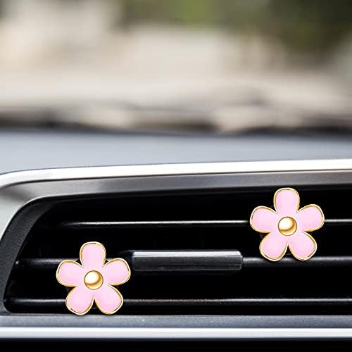 Frienda 6 Pcs Daisy Vent Clips for Car, 3/3.3 cm, Pink - Image 6