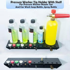 Pressure Washer Gun Holder with Shelf,Foam Cannon Holder for Pressure Washer Wand,Pressure Washers Nozzle Tips,Soap Bottle Holder, pressure washer parts & accessories & attachments Storage Rack - Image 4
