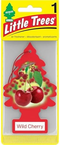 LITTLE TREES Car Air Freshener | Hanging Paper Tree for Home or Car | Wild Cherry | 24 Pack - Image 2