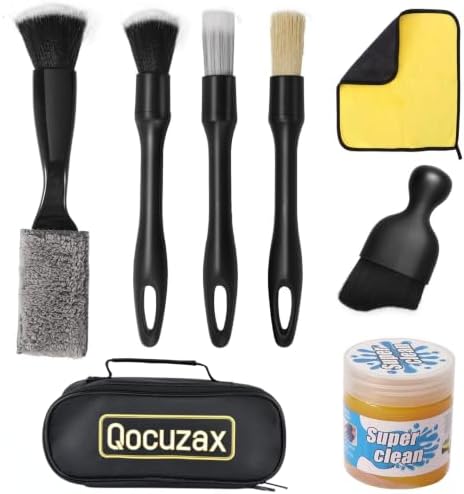 8Pcs Car Detailing Kit,160g Gel,Dual Vent Brush,Boars Hair for Auto by Unknown