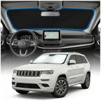 for Jeep Grand Cherokee Sun Shade Windshield Cover - Custom Fit Grand Cherokee Accessories 2011-2025 2026 Sunshade Foldable UV Protection & Heat Shield Sun Visor Accessories by Unknown
