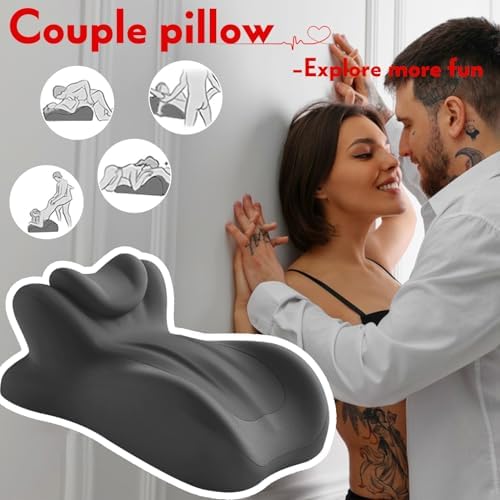 Sweet Spot Pillow Intimacy Pillows for Couples 27° Angle Ergonomic Memory Foam Positioning Cushion Butt Cushion Support Neck Waist Washable Pillowcase(Dark Gray) - Image 6
