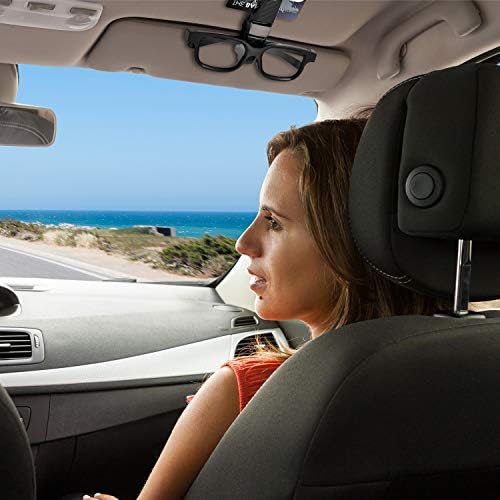 Boao 4 Pack Sunglasses Holder Car Visor Clip,Black | Double-ended Design for Glasses and Tickets, 180 Degree Rotational Mount, Fits Sun Visors, Keeps Eyewear Accessible - Image 6