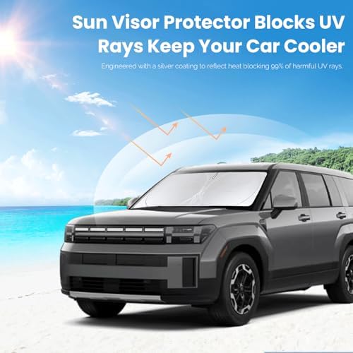 Windshield Sun Shade for Hyundai Santa Fe 2019-2023 Sunshades Car Window - Image 5