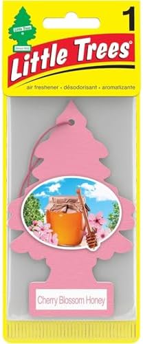 LITTLE TREES Car Air Freshener | Hanging Paper Tree for Home or Car | Cherry Blossom Honey | 6 Pack - Image 2