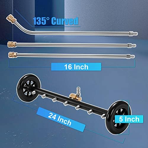 Tool Daily 24" Undercarriage Cleaner & Water Broom, 7 Nozzles, 1/4" QC - Image 6