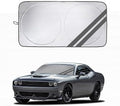 Front Windshield Sun Shade Fit for Dodge Charger Challenger Durango Journey Universal Fit to All Dodge Cars Foldable Sun Visor Protector Custom Fit Dodge Window Sunhade (Gray Trim) by YOSRTER