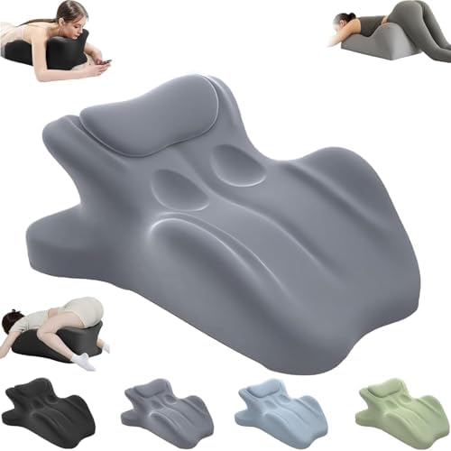 RSN Chiro Monk Couples Pillow, Sweet Spot Pillow, Moodie Intimacy Pillows, 27° Angle Perfect Position Ergonomic Memory Foam Contoured Support Pillow (Gray, OneSize) by Unknown