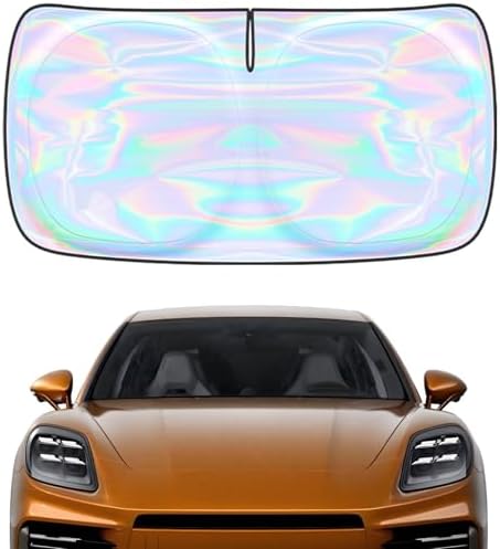 Windshield Sun Shade for Porsche Panamera 2017-2026 - 4 Layers Sunshade Compatible with Porsche Panamera Foldable Front Window Sunshade Sun Visor Protector Block UV Rays Keep Your Car Cooler by Unknown