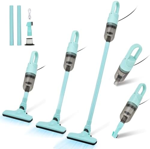 Handheld Vacuum Cleaner,6 in 1 Corded Stick Vacuum Cleaner（Green by TROURAYVacuumCleaner