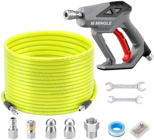 M MINGLE Sewer Jetter Kit for Pressure Washer 100 FT by MMINGLE