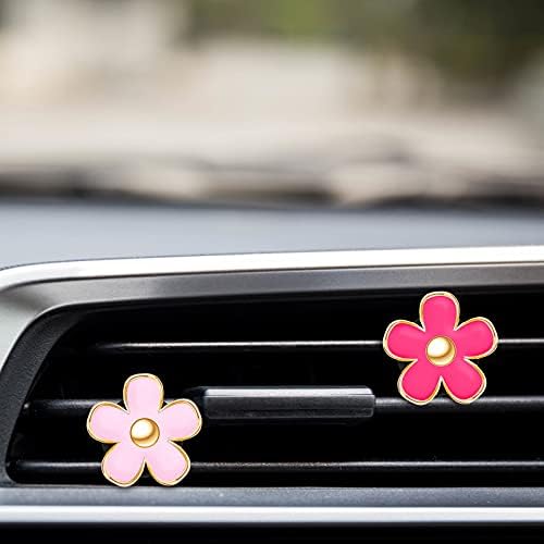 Frienda 6 Pcs Daisy Vent Clips for Car, 3/3.3 cm, Red, Pink, White - Image 6