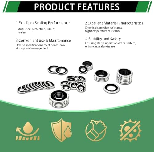 160PCS Air Conditioning Compressor Seal Washers Kit, A/C Gaskets - Image 3