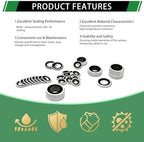 160PCS Air Conditioning Compressor Seal Washers Kit, A/C Gaskets - Image 3