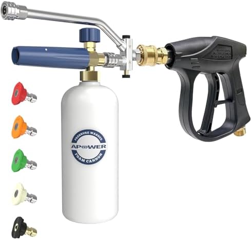 Foam Cannon Dual Connector for Pressure Washer, 1/4" Quick Connector by APOWER