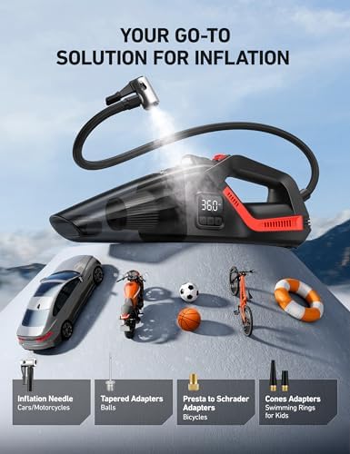 AstroAI 4-in-1 V3 12VDC 16.4FT High Power Handheld Car Vacuum&Tire Inflator - Image 4