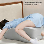 Memory Foam Ergonomic Rest Pillow, Couples Pillow for Intimacy 27 Degree, Reading Pillows for Sleeping, Enjoy Pain-Free Intimacy Again, Ideal for Massage Back Pain(Pink-Gray) - Image 6