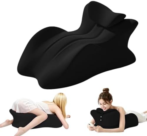 Versatile Memory Foam Wedge Pillow with 27° Ergonomic Design, Removable Cover – All-in-One Support Forreading, Sleeping, Sitting & Relaxation,Black by Unknown
