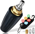 Selkie Turbo Nozzle for Pressure Washer, 4000 PSI Rotating Turbo Nozzle 1/4" Quick Connect, 7 Pieces Spray Nozzle Tips & Nozzle Holder, Additional 1.1 mm Orifice Nozzle by SELKIE