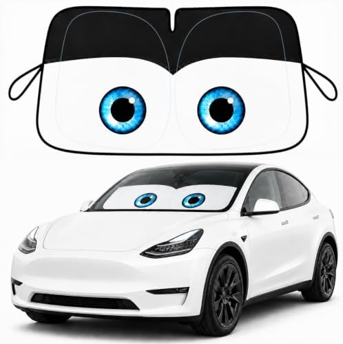 Tesla Model Y/3 Windshield Sun Shade, Classic Black by eygeufg