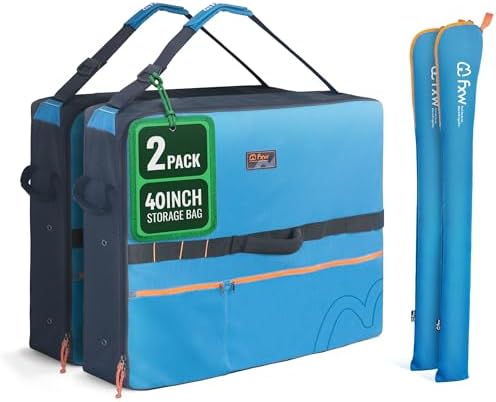 FXW Dog Playpen Storage Bag, Designed for RV Trips, Blue, 2 Packs | Fits FXW Pens Only(40" H 8 Panels & 9 Stakes), Comfortable Carry, Neat Storage, Wear-Resistant, Patented by FXW