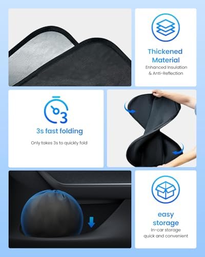 REEVAA Car Windshield Sun Shade for Tesla Model Y/3 2026 - Image 6