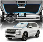 for Mitsubishi Outlander Sun Shade Windshield Cover - Custom Fit Outlander Accessories 2022-2025 2026 Sunshade Foldable UV Protection & Heat Shield Sun Visor Accessories by Unknown