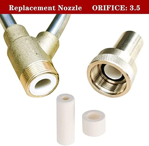 Selkie Pressure Washer Sandblasting Kits - Wet Abrasive Sandblaster Attachment, with Replacement Nozzle Tips,Protect Glasses, 1/4 Inch Quick Disconnect, 5000 PSI - Image 4