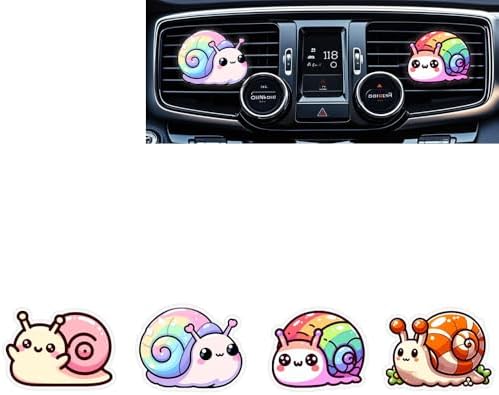 Cute Car Air Freshener Clips,Snail Car Vent Clip,Car Vent Decoration Accessories,Auto Air Conditioner Clip,Automotive Interior Decoration Gifts for Girls and Women by Cinpudo