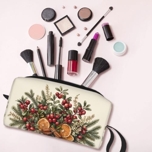 Cranberry Small Makeup Bag, 600D Oxford Cosmetic Pouch for Women | Cranberry Cosmetic Bag, Double-Sided Printed Toiletry Pouch with Foam Padding for Women, Travel, Gym, Weekend and Daily Use - Image 6