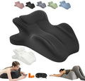 Couples Pillow Ergonomic Support Pillow Reading Pillow Memory Foam Lounger Cushion, 27-Degree Angle Design, NeckPillow, Contoured Multi-Position Support for Couples(Black,25"x22"x18") by Unknown