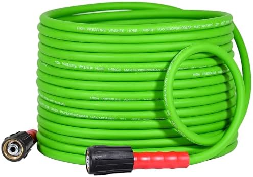 YAMATIC Flexible Pressure Washer Hose 40 FT 1/4", M22-14mm Females by YAMATIC