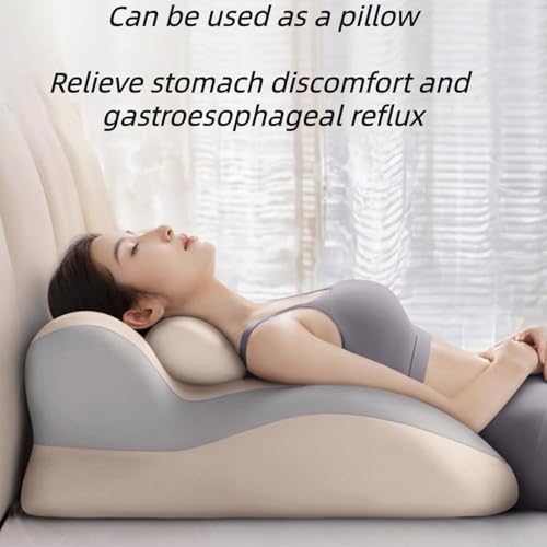 Couple pregnancy pillow-ergonomic memory cotton pillow, specially designed for comfortable sleep and prone reading, to relieve back pain and acid reflux and enhance comfort and intimacy (Blue) - Image 7