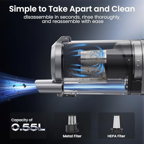 Hand Held Vacuum Car Vacuum Cleaner 18000PA High Power, 4-in-1 Air Duster & Air Blower & Pump Cordless Rechargeable Mini Small Shop Vac for Household Chores, Flooring, Car, Pet Hair - Image 3