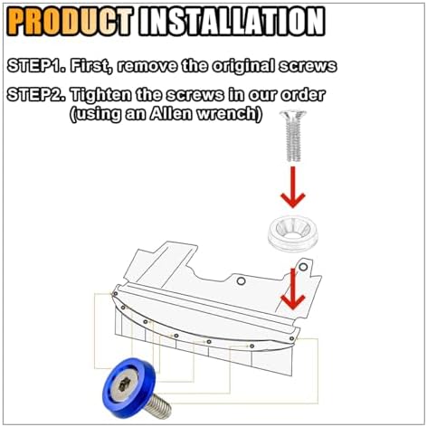 smilfuy 20PCS Aluminum Bumper Fender Washer Stainless Steel Bolts, Blue - Image 5