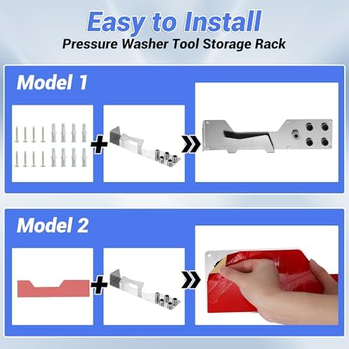 FIXFANS Pressure Washer Gun Holder, Wall Mounted Foam Cannon Tool Organizer - Image 5