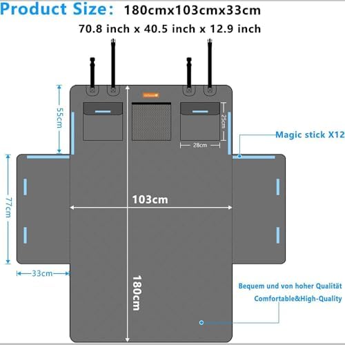 Car Cargo Liner for Dogs for Jeep Wrangler JL 2 or 4 Doors 2018-2024,Pet Cargo Mat Trunk Mat Dog Seat Mat Trunk Mat Protector Car Boot Cover Mat Pet Seat Cover Mat - Image 3