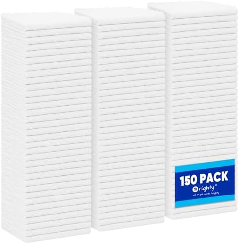 Orighty Microfiber Cleaning Cloth Bulk, 150 Pack Shop Towels 12x12in, White by AllRightinOrighty