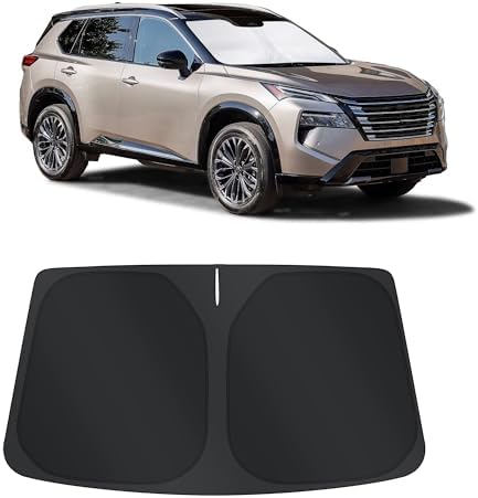 TINGLU Sun Shade for Nissan Rogue 3rd Gen.2021-2024 2025 2026(Not for Rogue Sport) Accessories Windshield Sun Shade Window Shade UV Rays Protection Sun Visor Cover by TINGLU