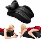 Intimacy Couples Pillow, 27° Ergonomic Memory Foam Wedge Pillow-Reading Reclining Positioning Support,Contoured Waist Neck Back Support Bed Rest-Removable Cover by Unknown