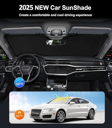 Windshield Sunshade for Audi A4 A5 & S5 RS5 2018-2024 2025 2026 Sun Visor - Image 3