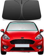 Windshield Sun Shade for 2017-2023 Ford Fiesta, 4-Layer 240T Foldable UV Block Car Accessory to Cool Interior by Unknown