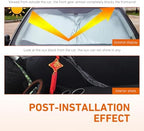 6 PCS Car Windshield Sunshades, Reflective Sun & Heat Insulation Shield Kit, Double-Sided Full Blackout Privacy Protection Cover, Foldable Shade for Most Cars SUVs (Silver) - Image 5
