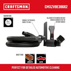 CRAFTSMAN CMXZVBE38662 1-1/4 in. Car Cleaning Wet Dry Vac Attachment Kit - Image 2
